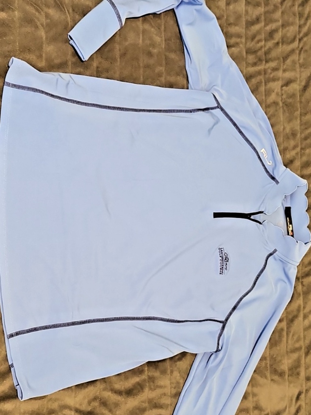 Ralph Lauren Blue 1/4 Zip Pullover Women’s XL Otesaga's Golf Course